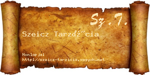 Szeicz Tarzícia névjegykártya